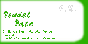 vendel mate business card